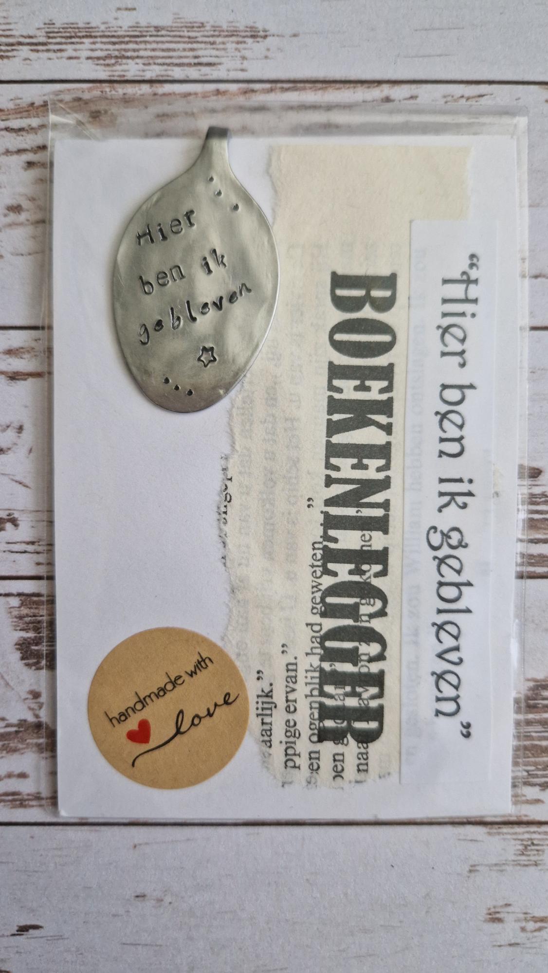 Bookmarks with hand-stamped text