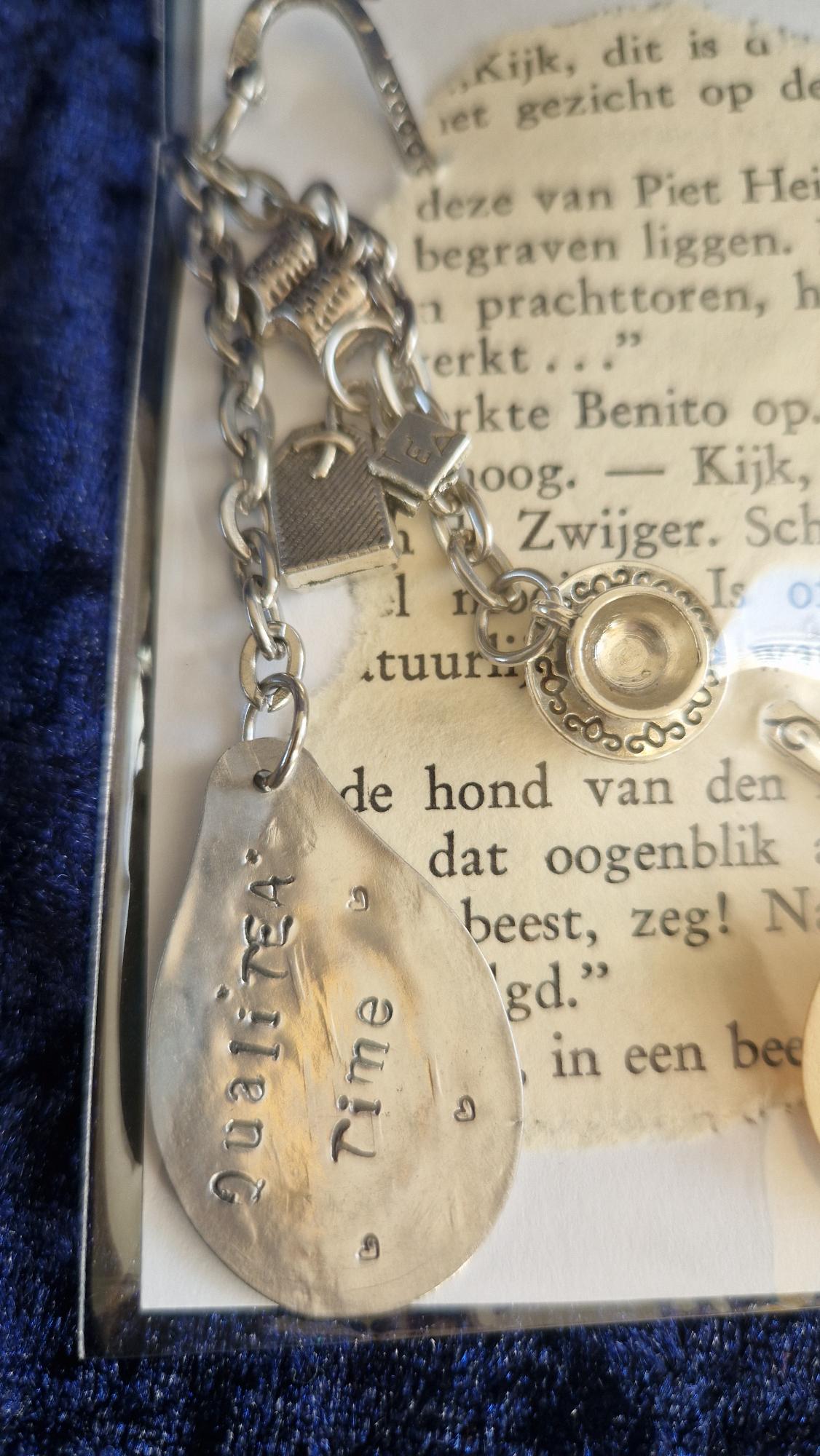 Bookmarks with hand-stamped text