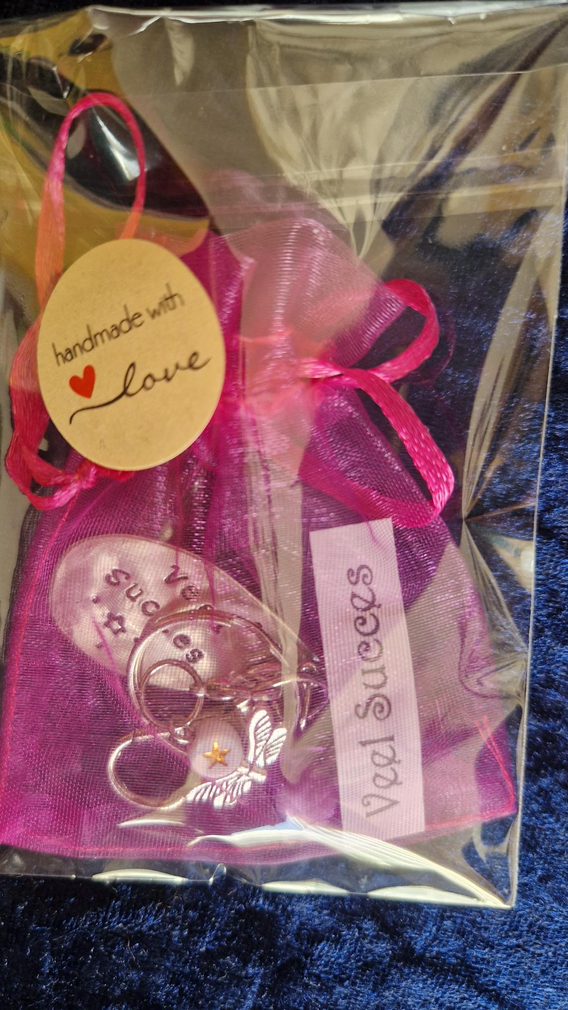 Lucky Keychain with text and angel