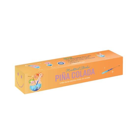 Pina Colada mocktail sticks Box met 6 sticks (1 stuk)