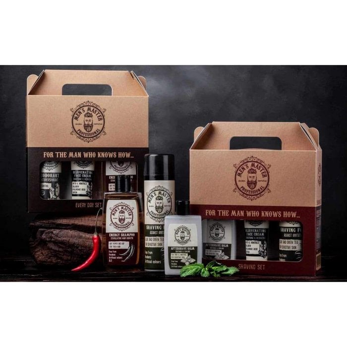 Giftset Shaving Scheerschuim, Aftershave Balsem, Gezichtscrème - 395ml