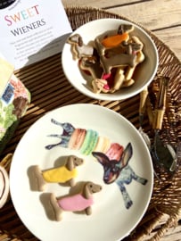 Sweet Wieners - Set van 6 gebaksbordjes