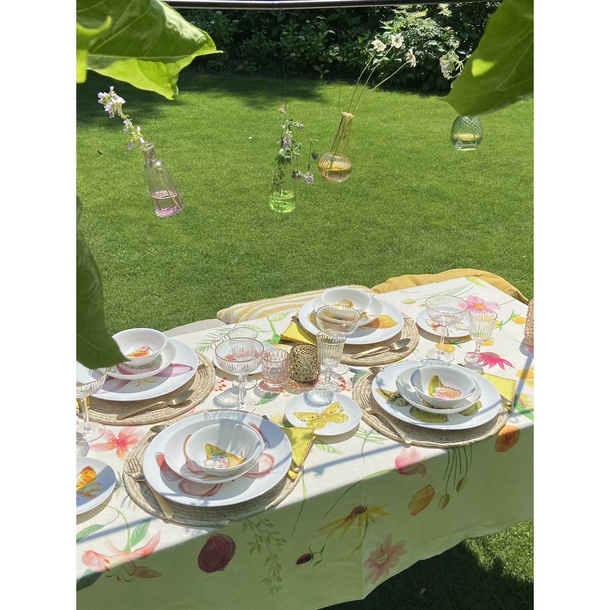 La Dolce Vita di una Farfalla – Insalatiere Piccole | Set van 4 Porseleinen Schaaltjes