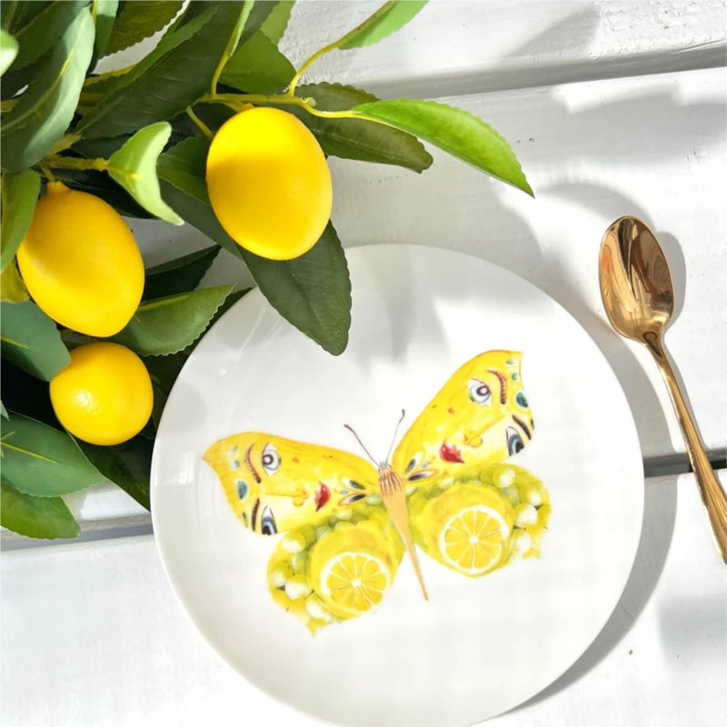 La Dolce Vita di una Farfalla – Piatti Dolci | Set van 4 Dessertborden