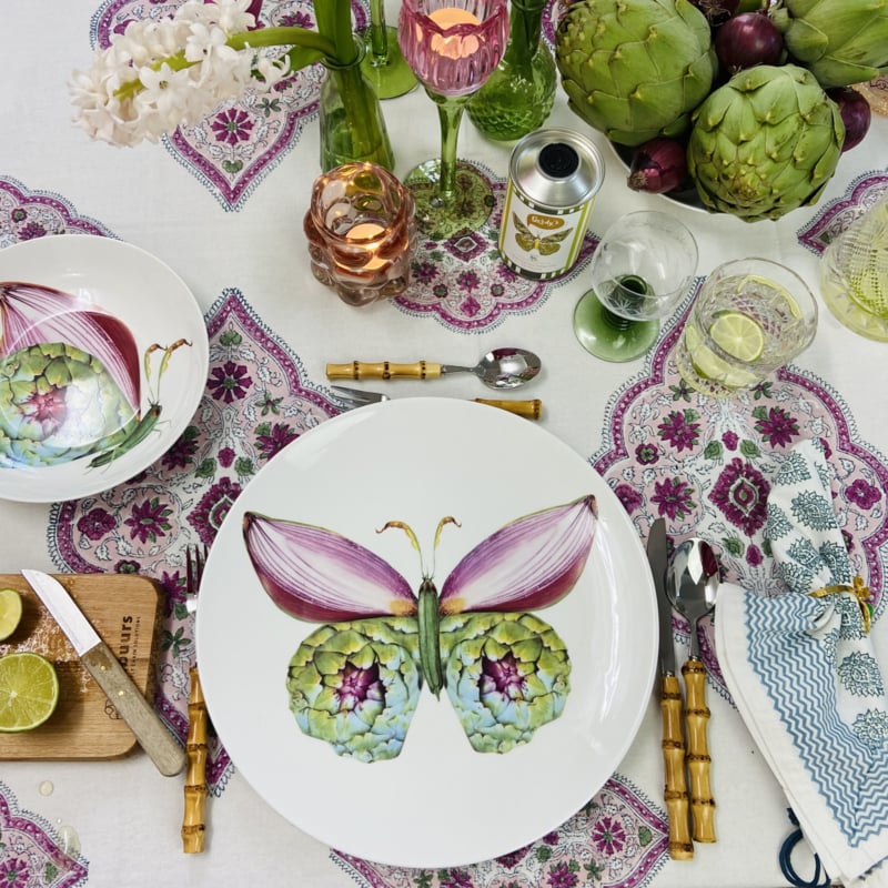 La Dolce Vita di una Farfalla – Piatti Maxi | Set van 4 Maxi Borden
