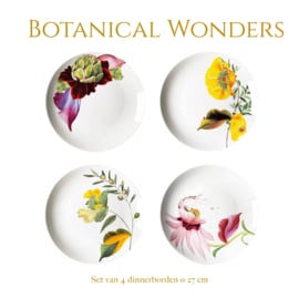 Botanical Wonders | Set van 4 Dinerborden