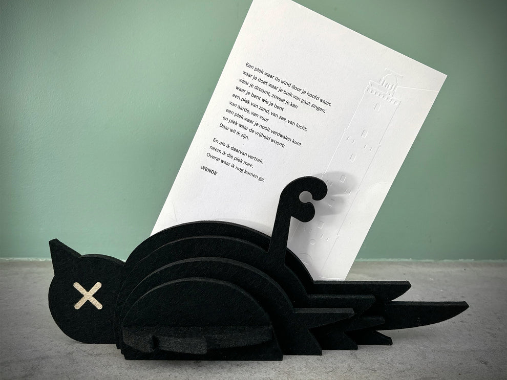 Dooie Mus XL – Zwart (310 × 154 mm)