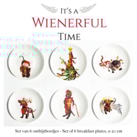 It’s a Wienerful Time – Set van 6 Ontbijtbordjes