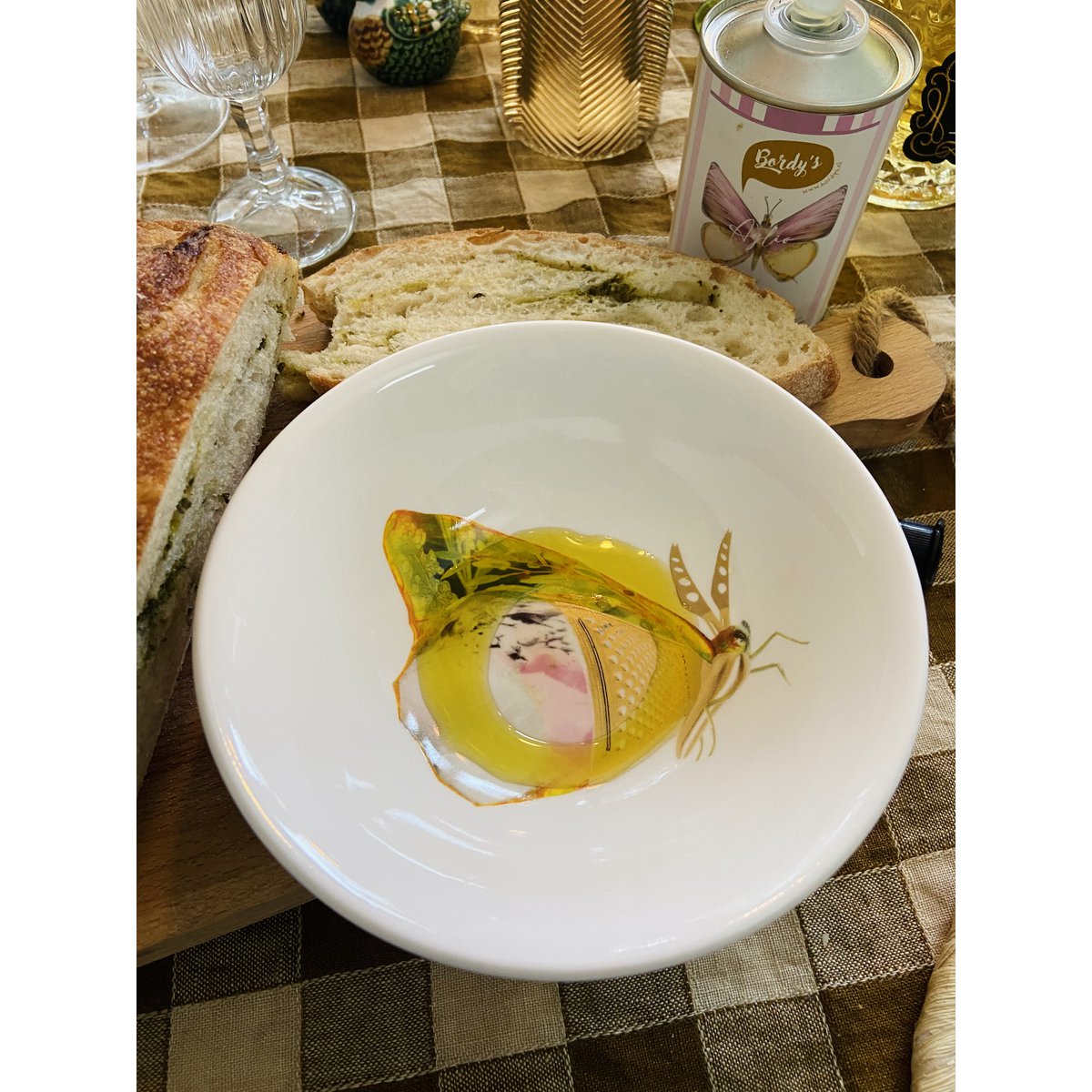 La Dolce Vita di una Farfalla – Insalatiere Piccole | Set van 4 Porseleinen Schaaltjes