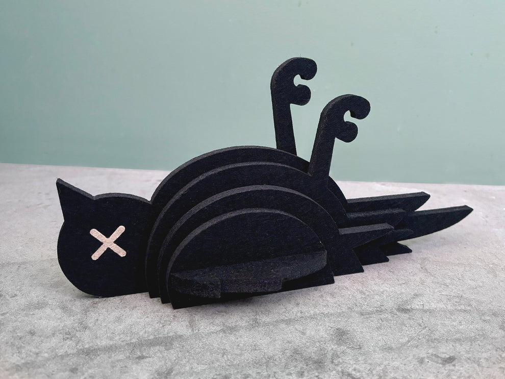 Dooie Mus XL – Zwart (310 × 154 mm)