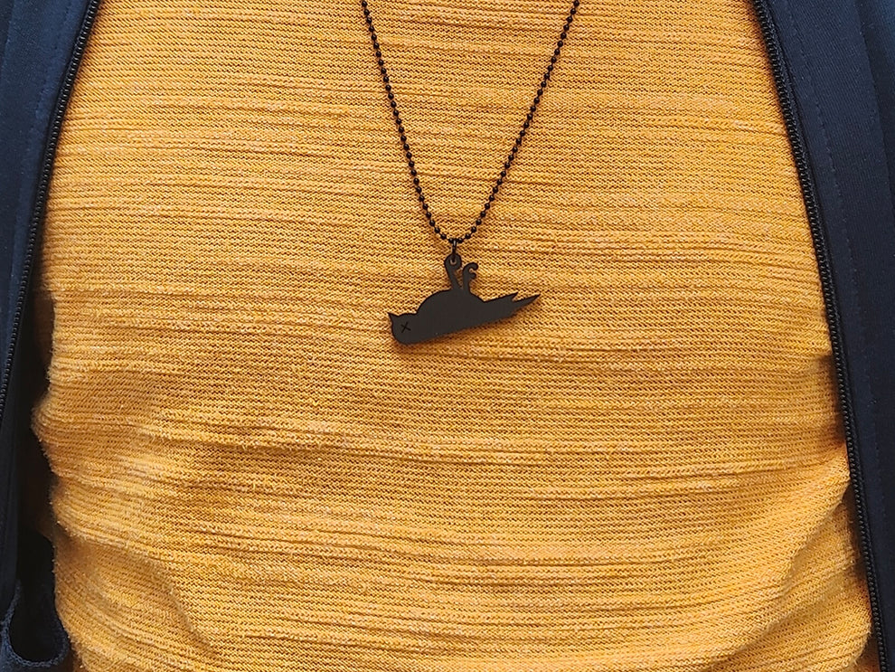 Dooie Mus Ketting - zwart