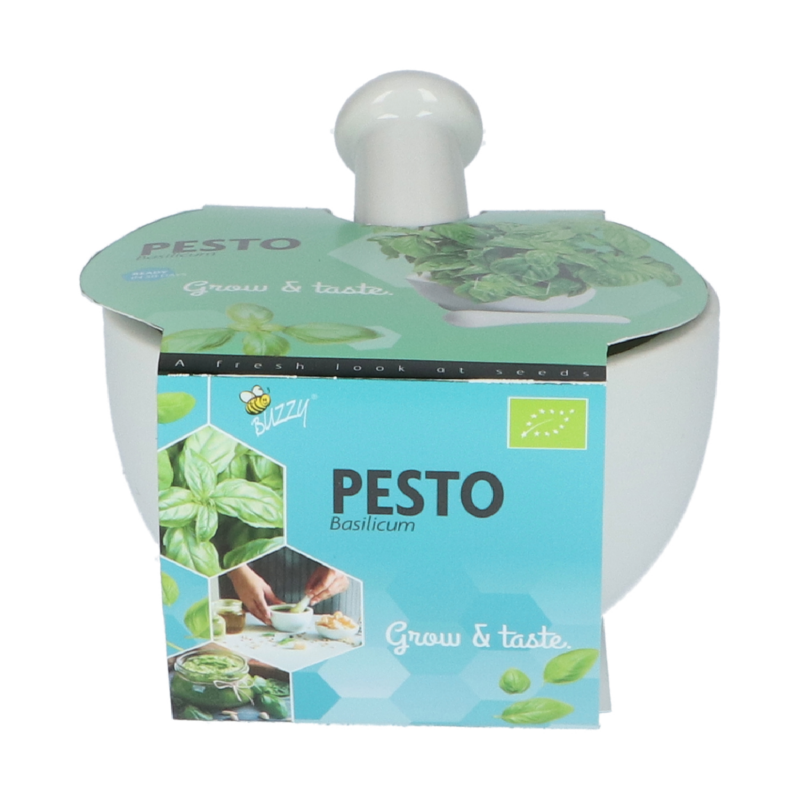 Grow gift Mortar set Pesto, Basil