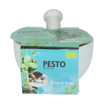 Grow gift Vijzelset Pesto, Basilicum