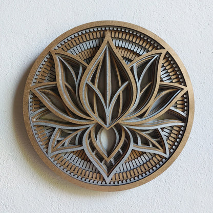 Mandala Lotus Flower - round