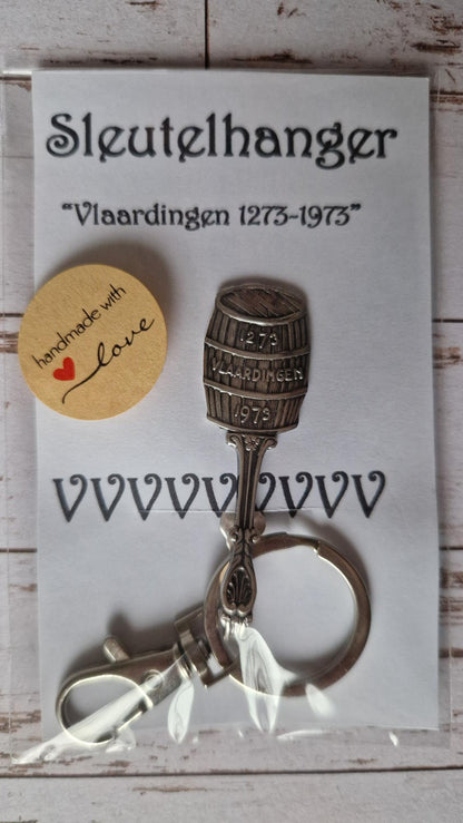 Sleutelring van vintage lepeltje diverse steden