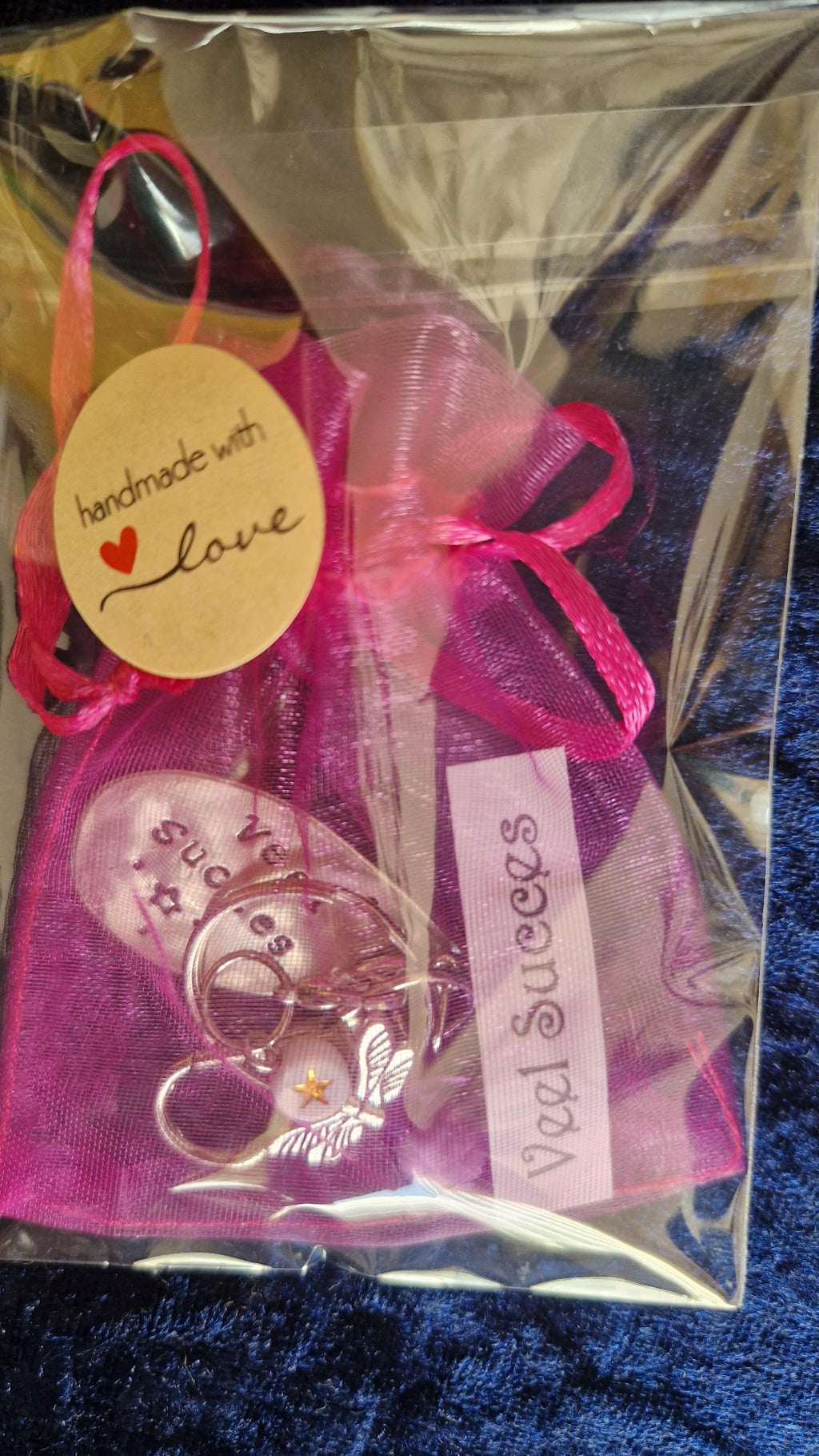 Lucky Keychain with text and angel