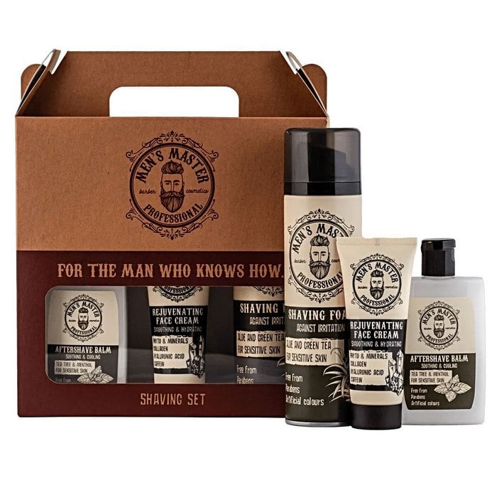 Giftset Shaving Shaving Foam, Aftershave Balm, Face Cream - 395ml