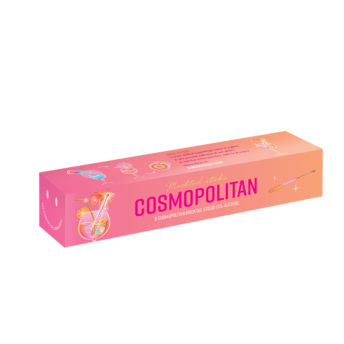 Cosmopolitan mocktail sticks Box of 6 sticks (1 piece)