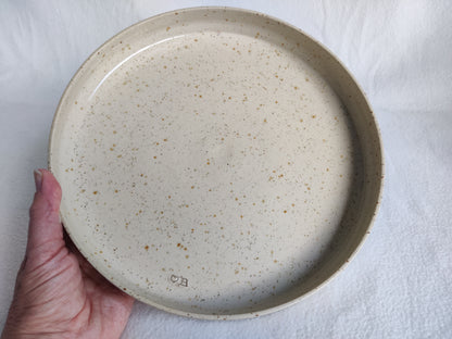 Large salad plate natural/speckled