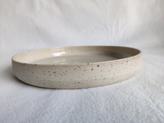 Large salad plate natural/speckled