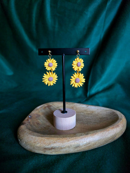 Zonnebloem oorbellen