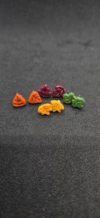 4 seizoenen mini blad oorbellen