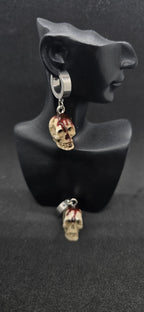 Bloody skull oorbellen
