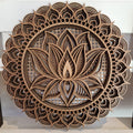 Mandala Lotus Flower - round
