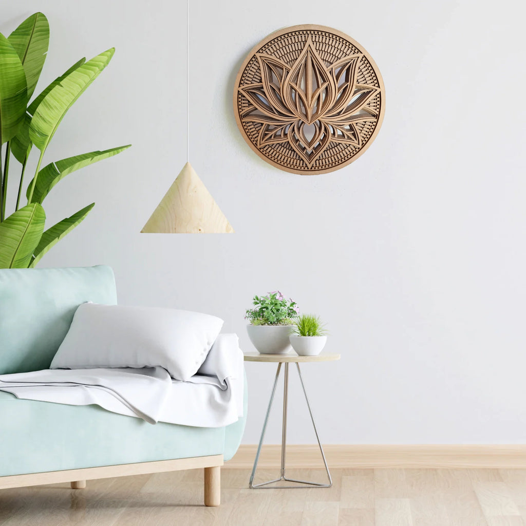 Mandala Lotus Flower - round