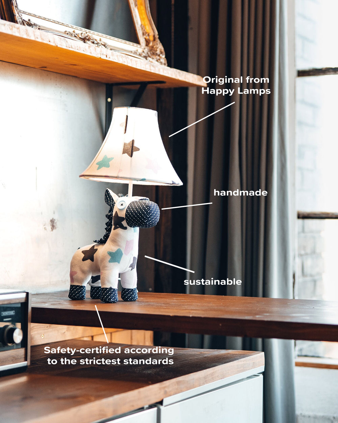Finn – Het vrolijke paard – Tafellamp met LED – Happy Lamps