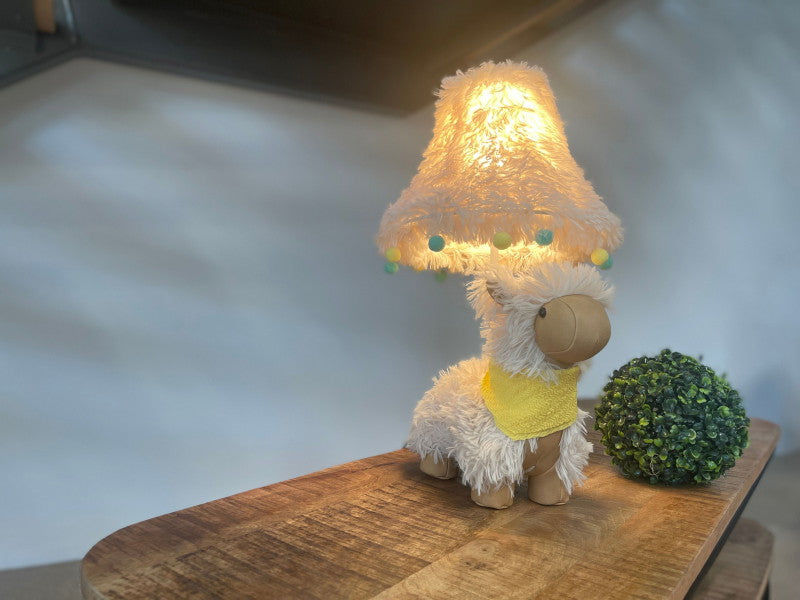 Alma – Alpaca tafellamp met LED – Happy Lamps