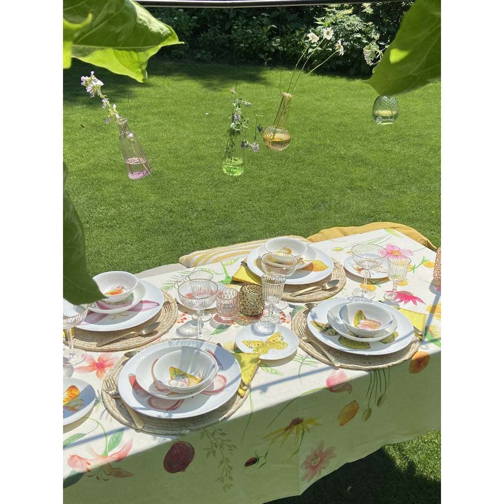 La Dolce Vita di una Farfalla – Picnic Salads | Set of 4 Porcelain Bowls