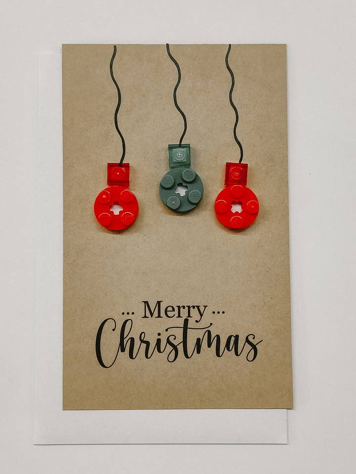 LEGO Kerstballen Kerstkaart – Merry Christmas