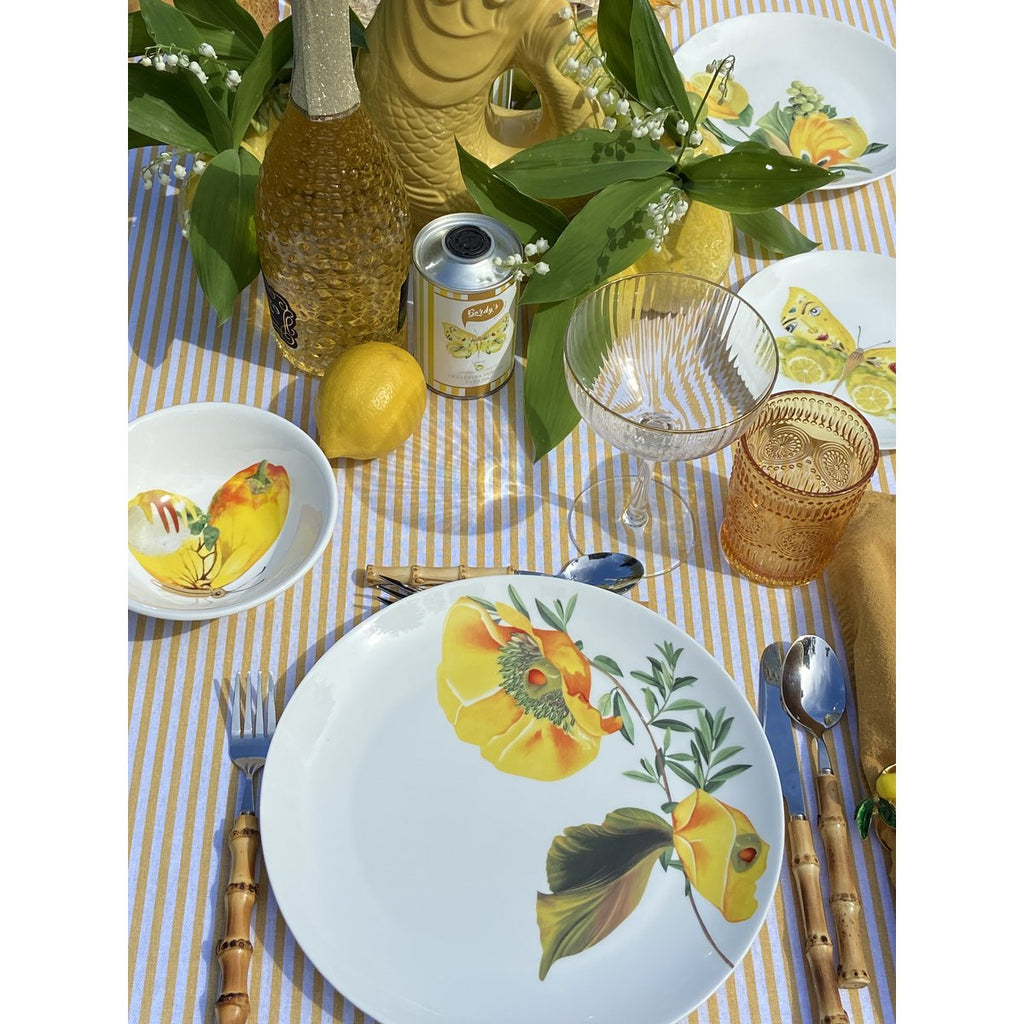 La Dolce Vita di una Farfalla – Picnic Salads | Set of 4 Porcelain Bowls