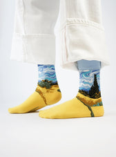 Vincent van Gogh – Wheatfield with Cypresses Art Socks