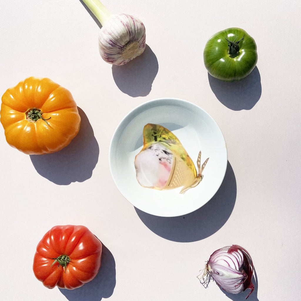 La Dolce Vita di una Farfalla – Picnic Salads | Set of 4 Porcelain Bowls
