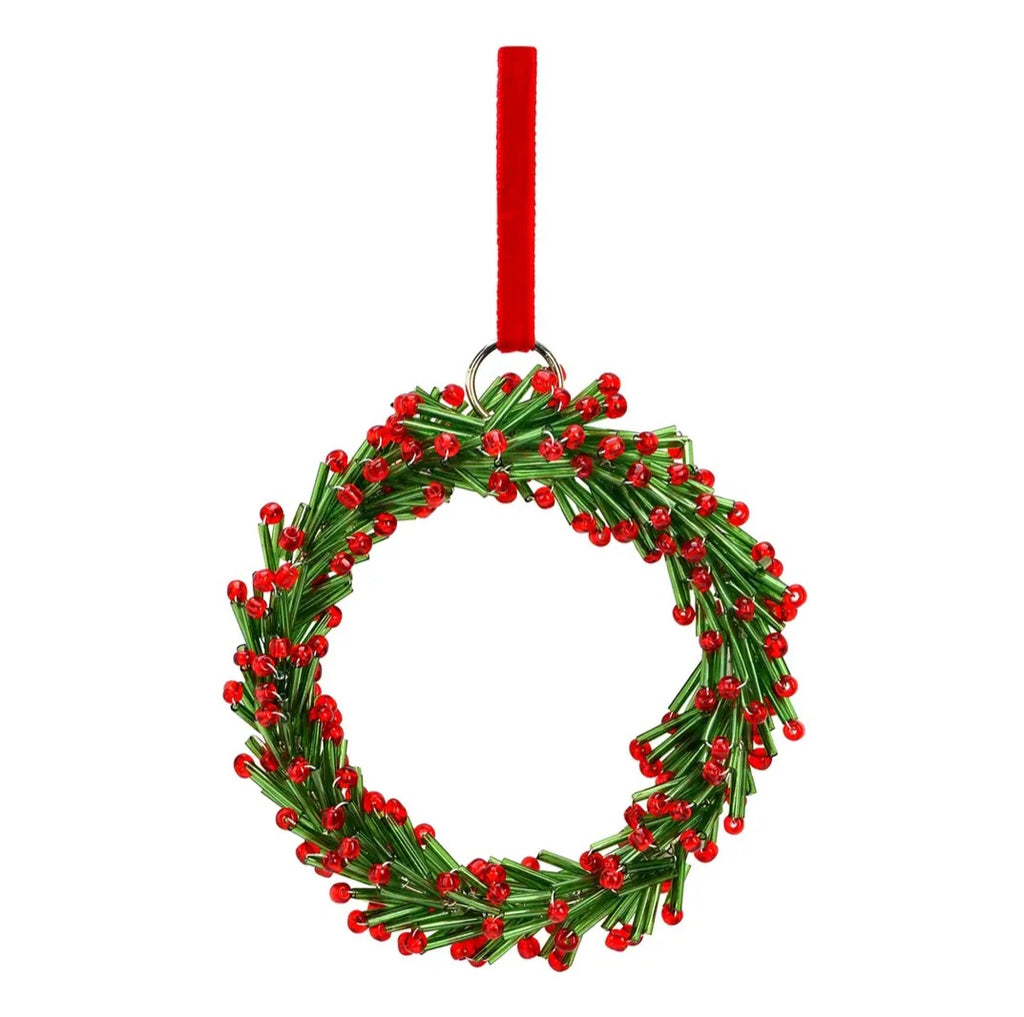 Kersthanger Krans van Glas – Groen/Rood