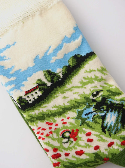 Claud Monet - Klaprozen Kunstsokken