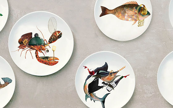 The Culinary Catch deel 1 – set van 4 dinerborden