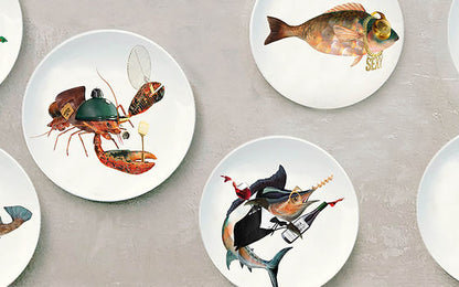 The Culinary Catch deel 1 – set van 4 dinerborden