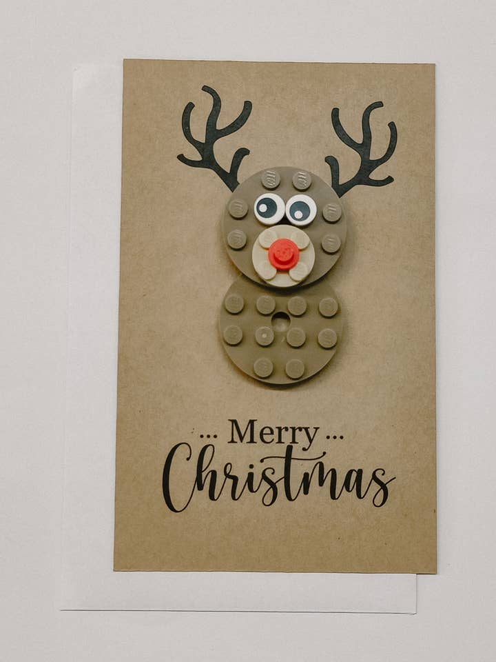 LEGO Rendier Kerstkaart – Merry Christmas