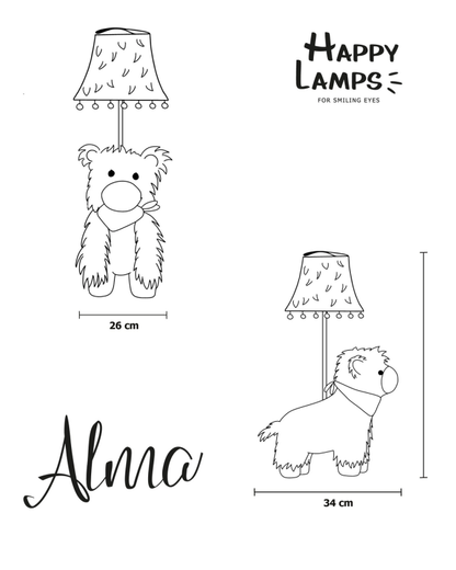 Alma – Alpaca tafellamp met LED – Happy Lamps