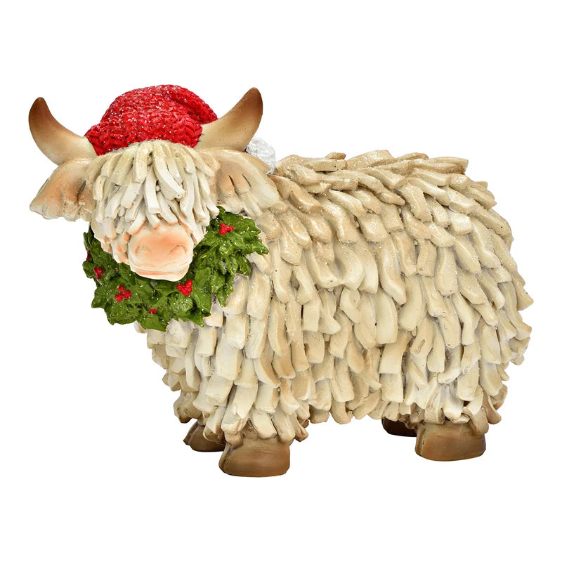 Highland Rund met Kerstmuts & Kerstkrans