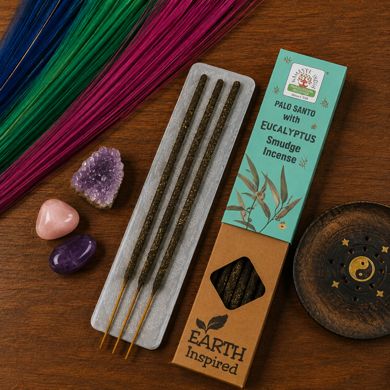 Palo Santo & Eucalyptus Smudge Wierook – Namaste India