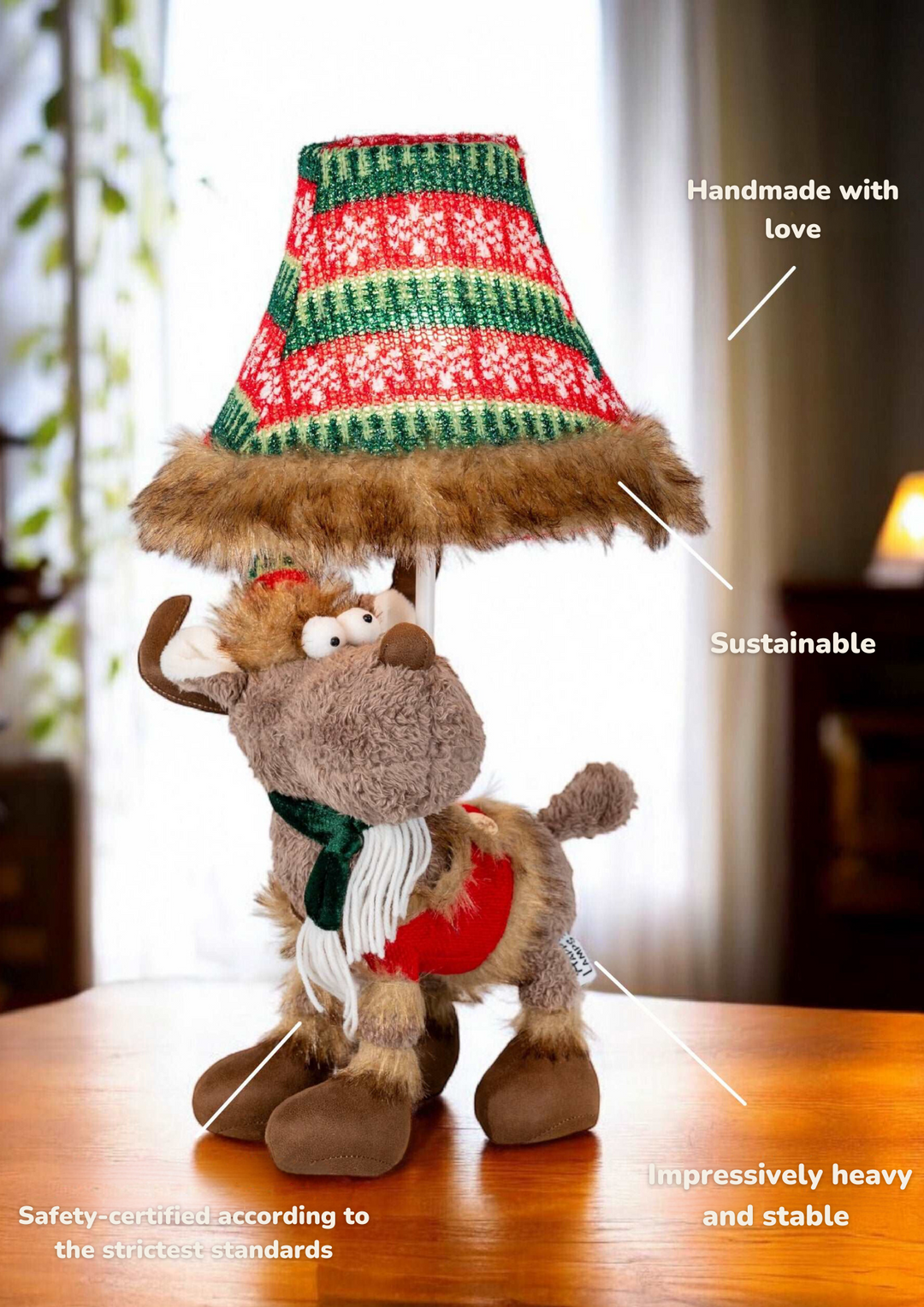 Rudi – Het grappige rendier tafellamp met LED – Happy Lamps