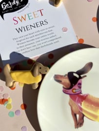 Sweet Wieners - Set of 6 cake plates