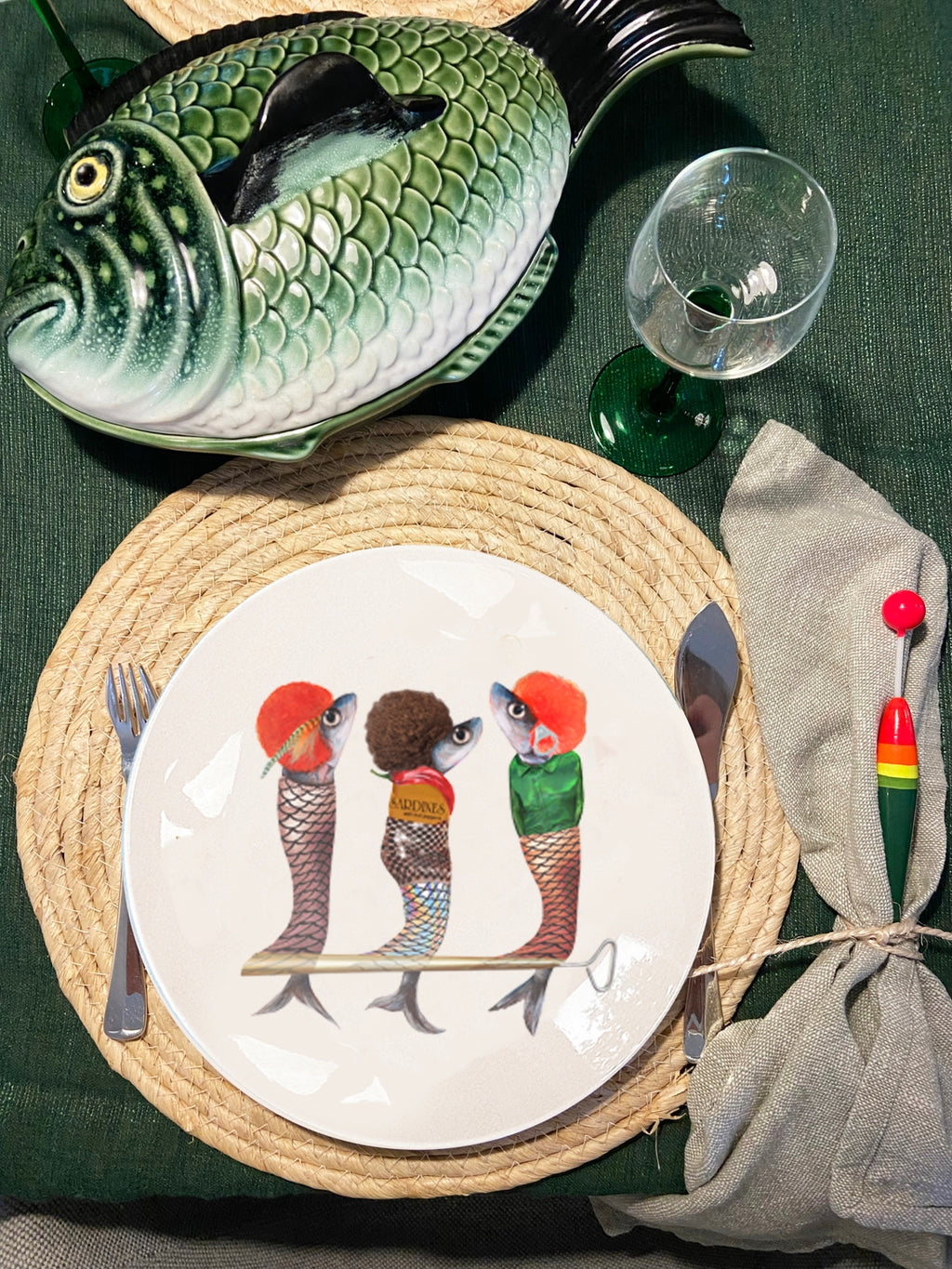 The Culinary Catch no.2 The Sunset Catch – set of 4 dinner plates