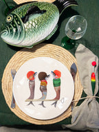 The Culinary Catch no.2 The Sunset Catch – set of 4 dinner plates