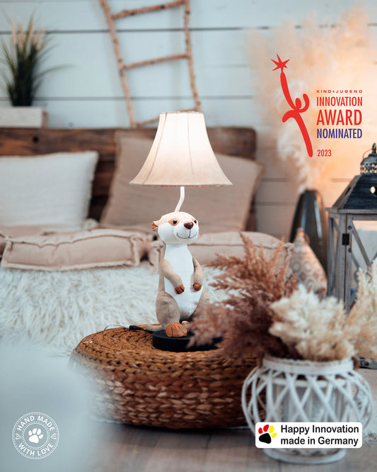 Eddie – Het grappige stokstaartje – Tafellamp met LED – Happy Lamps