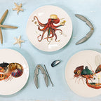 The Culinary Catch No. 1 – set of 4 dinner plates